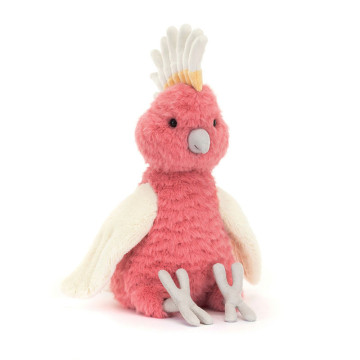 Peluche Squawkatoo le Cacatoès Jellycat côté 