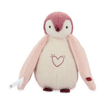 Peluche Veilleuse Manchot Rose KALOO face