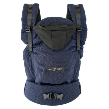 Porte-bébé HoodieCarrier 2 Bleu Moelleux Love Radius face