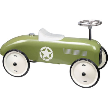 Porteur voiture vintage kaki Vilac