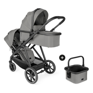 Poussette double Grow N Care Dark Grey Hauck produit complet