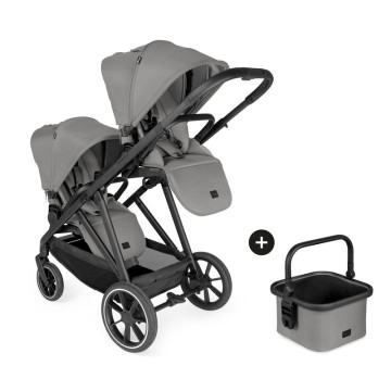 Poussette double jumeaux Grow N Care Dark Grey Hauck produit