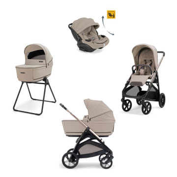 Poussette Système Quattro Aptica Darwin Recline Evo Vicuna Beige - Palladio Black 2026 Inglesina système complet