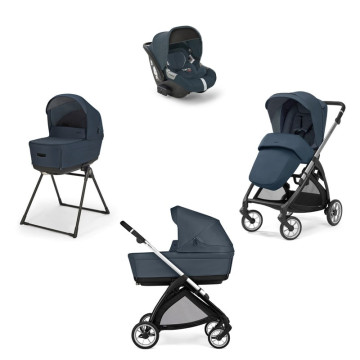Poussette Système Quattro Electa Darwin Hudson Blue - Silver Black 2025 Inglesina système