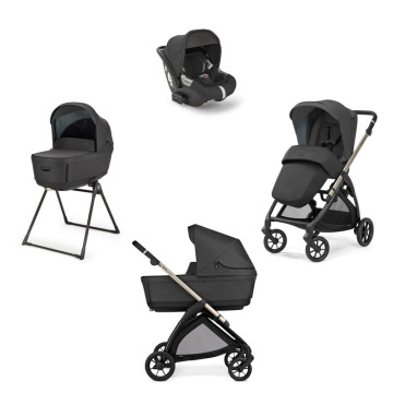 Poussette Syst&egrave;me Quattro Electa Darwin Upper Black - Iridium Black 2025 Inglesina syst&egrave;me