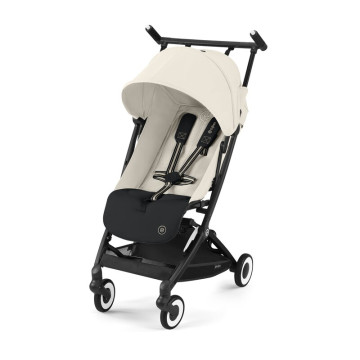 Poussette ultra-compacte libelle BLK Canvas White Cybex produit face