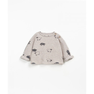 Pull jersey imprimé moutons So-So Ovelhas PLAY UP face