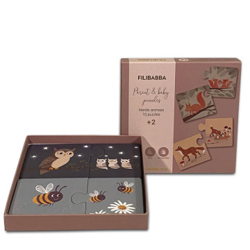 Puzzle pour parents et bébés Animaux nordiques Filibabba