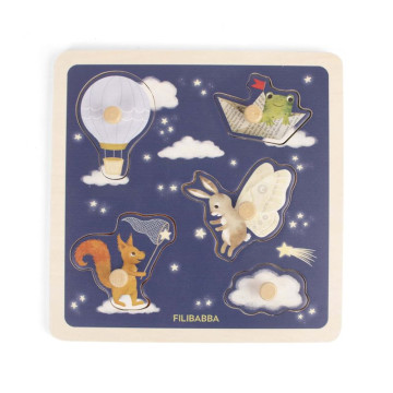 Puzzle sensoriel en bois Little Adventurers Filibabba produit