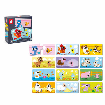 Puzzles Parents Et Bebes Animaux
Janod produit face