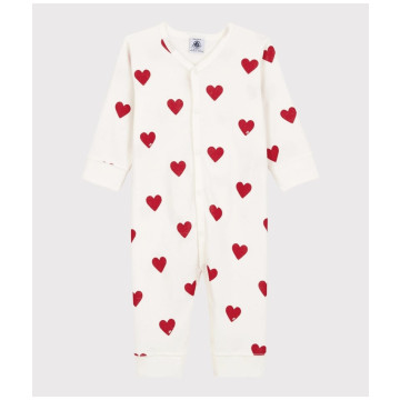 Pyjama Dors Bien Sans Pieds Coeurs Petit Bateau face