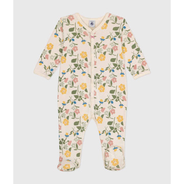 Pyjama imprimé fleurs en coton bébé Avalanche multicolor Petit Bateau produit face