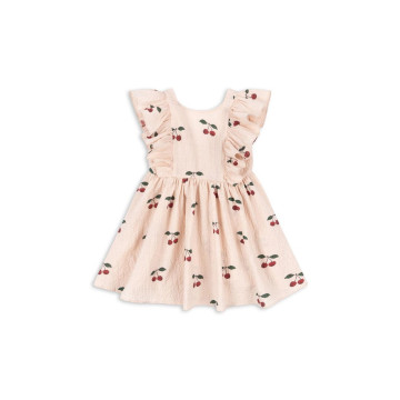 Robe à volants Elin Ma Grande Cerise 18m Konges face