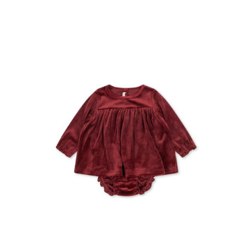 Robe Barboteuse Jingle Dahlia Rouge KONGES SLOJD avant