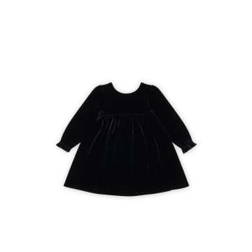 Robe de fêtes Gia en velours noir KONGES Produit face