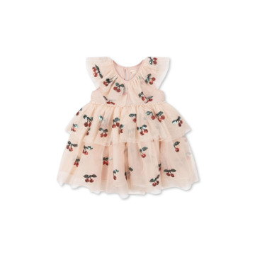 Robe de princesse Yvonne Cerises en sequin Konges Slojd devant