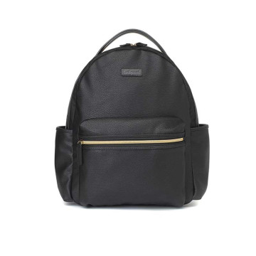 Sac à dos à langer Lola en cuir vegan Noir Babymel