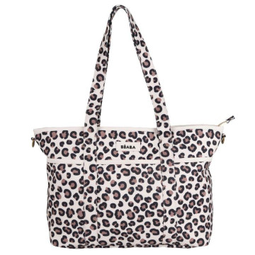 Sac à langer Madrid Léopard clay BEABA avec bandoulières hautes