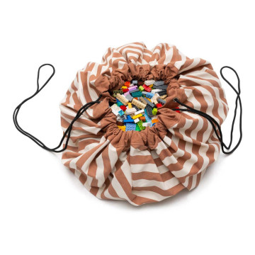Sac de rangement tapis de jeu Play & Go Original Play & Go Stripes Brown