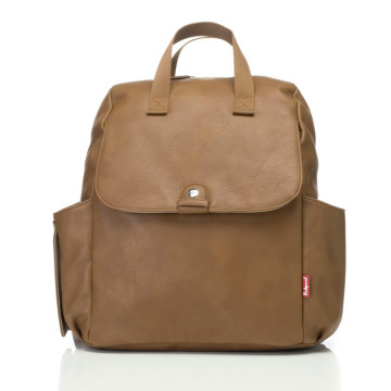 Sac à dos à langer Robyn en cuir vegan Caramel Babymel Produit