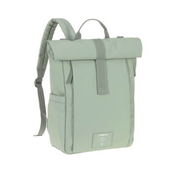 Sac à dos à langer Rolltop up Vert Argenté Lassig