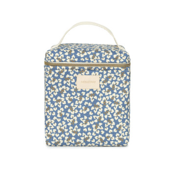 Sac isotherme pour biberon et déjeuner Concerto Opera Blue yumiko Nobodinoz face 