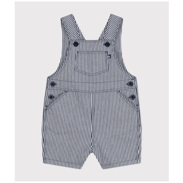 Salopette Courte Rayée Petit Bateau face