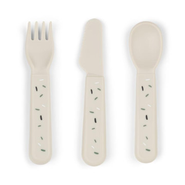 Set de 3 couverts Foodie Confetti Sable DONE BY DEER produit