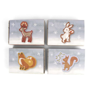 Set de 4 puzzles Wonderful Winter Forest Friends Filibabba produit
