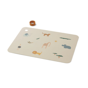 Set de Table Jude Safari sandy mix Liewood face