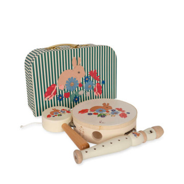 Set petit musicien Lapin Bunny Tokki Konges Slojd coffret