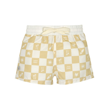 Short de bain Check Pattern vanille/écru LASSIG face