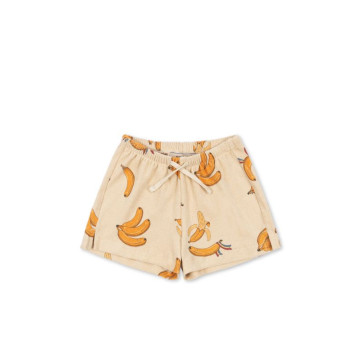 Short Itty en coton éponge bio Banane 2 ans Konges Slojd recto