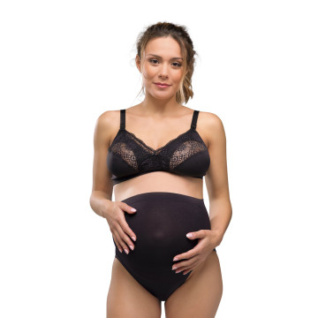 Soutien-gorge d'allaitement Sensation soie Noir CARRIWELL face