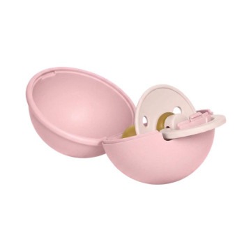 Sucette Colour 0-6 mois et boîte à sucette Mini Petal / Baby Pink BIBS profil