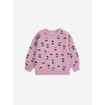 Sweatshirt Game Pawns All Over 6 mois Bobo Choses face 