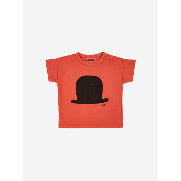 T-shirt à manches courtes rouge Chapeau Bobo Choses