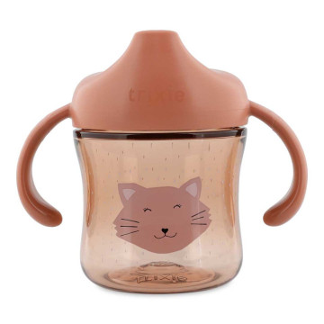 Tasse d'apprentissage avec poignées Mrs. Cat Trixie face avant