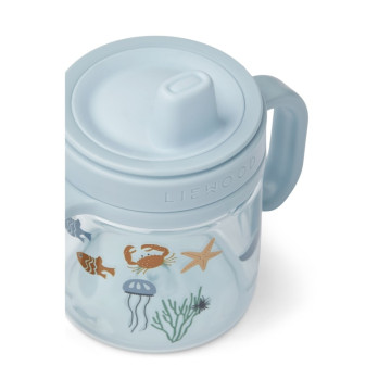 Tasse d'apprentissage en tritan Kylo 280ml Sea creature / Sandy Liewood face
