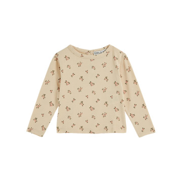 Tee-shirt coton bio imprimé brioche petite rose Emile & Ida Produit Face