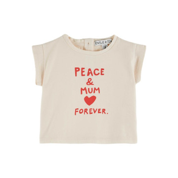 Tee-shirt Fête des Mères Creme Emile & Ida face