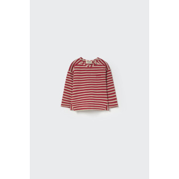 Tee-shirt Joel rayé Burgundy  12M Cozmo face