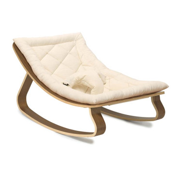 Transat en bois de noyer LEVO avec coussin au choix Charlie Crane Produit