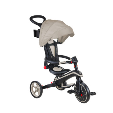 Tricycle évolutif et pliable explorer 4-en-1 Taupe Globber protection