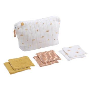 Trousse de toilette et carrés éponge Sunlight Sauthon