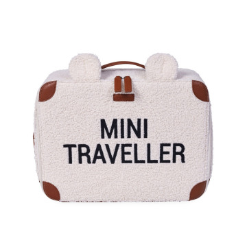 Valise Mini Traveller Teddy écru Childhome Produit face