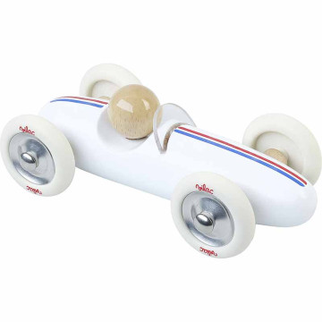 Voiture Grand Prix vintage MM blanche Vilac