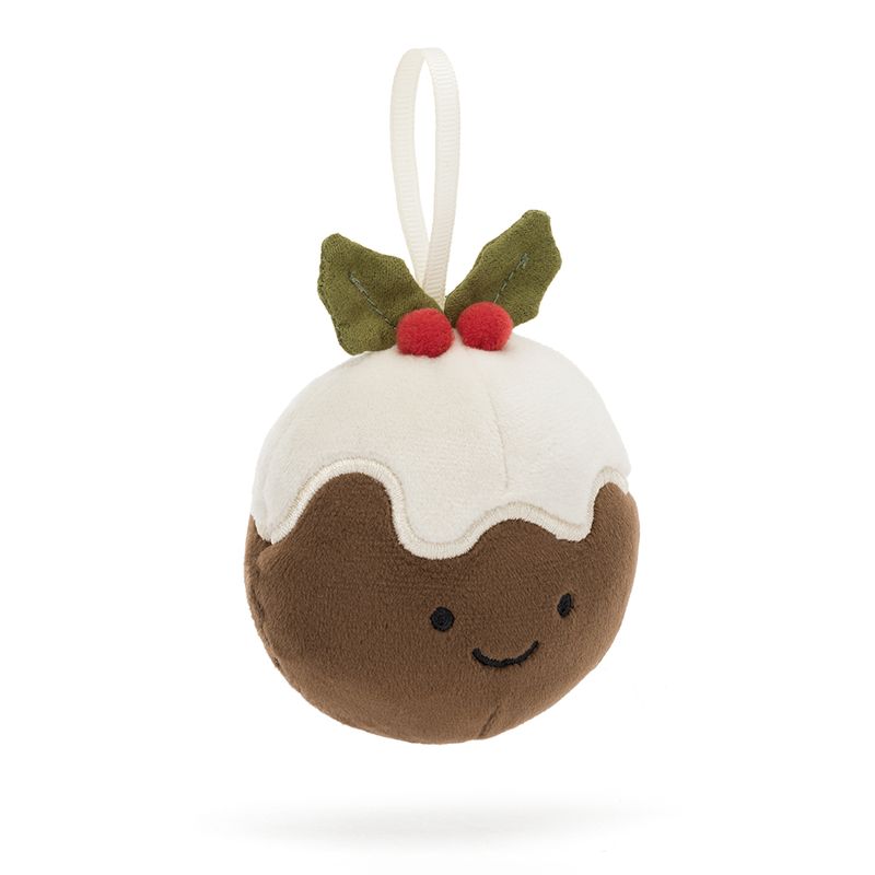 Décoration de Noël Festive Folly Christmas Pudding Jellycat profil