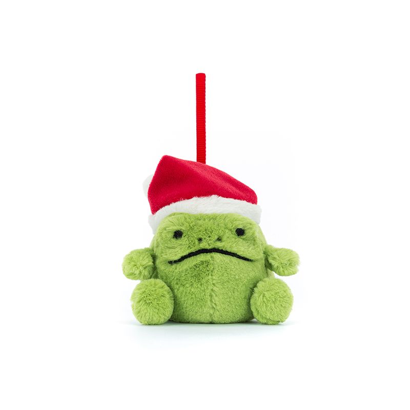 Décoration de Noël Ricky Rain la Grenouille Jellycat face