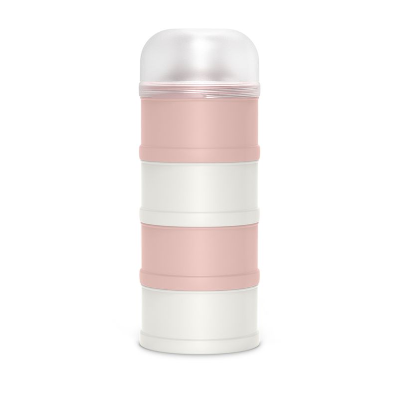 Doseur de Lait 4 Compartiments Bonhomia Rose Suavinex produit avec couvercle